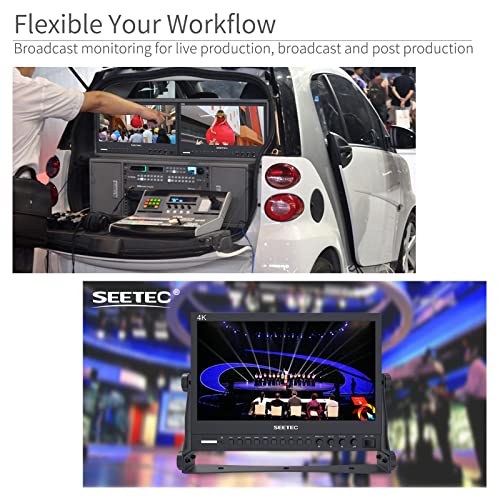 Image of P133-9HSD 13.3 Inch Pro SDI Broadcast Monitor Professional LCD Director Studio Production Monitoring IPS Screen Full HD 1920x1080 Aluminum Design with 3G-SDI 4K HDMI AV YPbPr