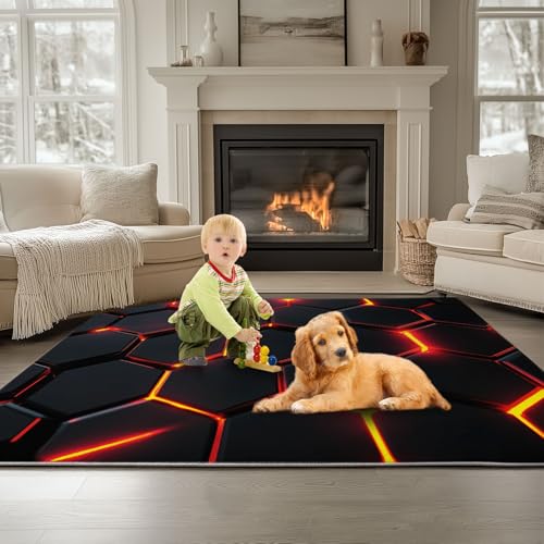 Tapis de décoration chic et doux en nid d'abeille moderne - 5