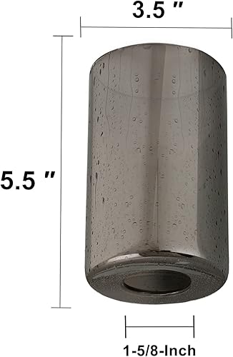 Miniatura 2 de Paquete de 3 pantallas de cristal estilo gota de lluvia, lámpara cilíndrica de repuesto con ajuste de 1-58 pulgadas para lámpara colgante, lámpara