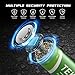 TEKOWEE 4 Pack 3.7V Rechargeable Battery Flat Top 3000mAh for Headlamp, LED Flashlight, Fans, Cameras, Toys, Radios, Surveillance Devices