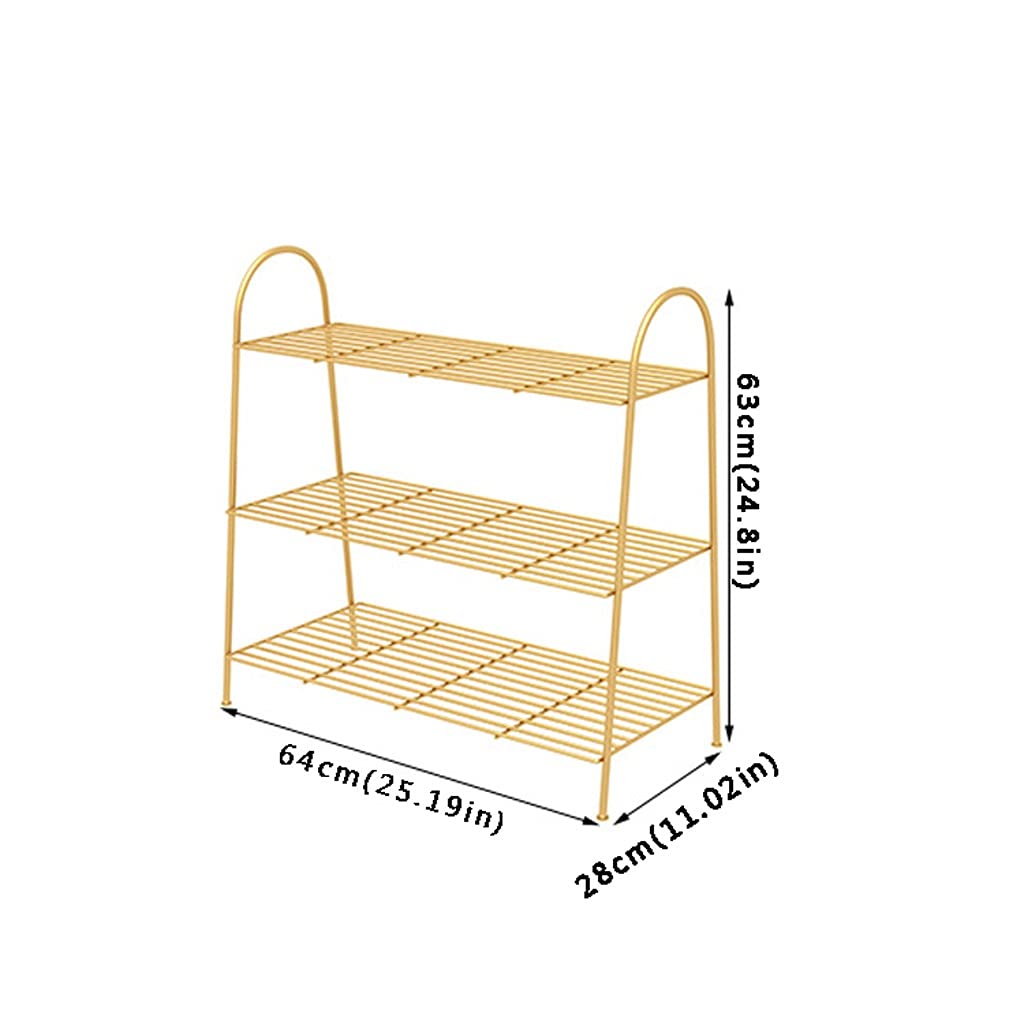 Schuhregal für Eingangsbereich, stapelbar, 6–11 Paar, Schuhregal, rutschfest, freistehend, Metall, Schlafzimmer, Schuhregal, Zapatero für den Eingang (Farbe: Weiß, Größe: 63 cm)
