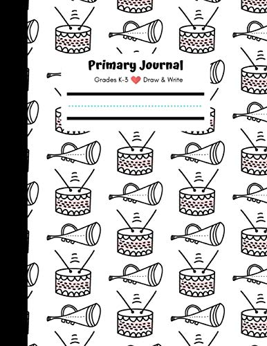 Primary Journal, Grades K-3, Draw and Write: Kids Notebook, 1st Journal, Composition Book, Writing paper for Kids, For Music Loversl by Cuties Create