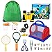 Draussen Forscherset Spielzeug, Fernglas für kinder,Kinder fernglas 24 Stück Kids Adventurer Explorer Set mit Bug Catcher Pinzette Insect Viewer Kompass Lupe Schmetterlingsnetz für Camping Utt-ora