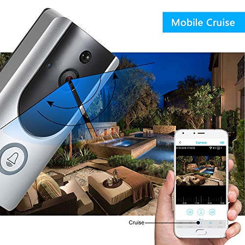 Vifaleno HD 720 P WiFi Inteligente Campainha de Segurança Sem Fio com 16G TF Cartão + 2 PCS 18650 Ba