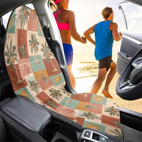 Image of Seat Covers for Cars Protector Front Seats Only,Waterproof Boho Mandala Floral Bucket Towel Seat Covers for Cars, SUV and Trucks,Fashion Car Accessories Easy to Install
