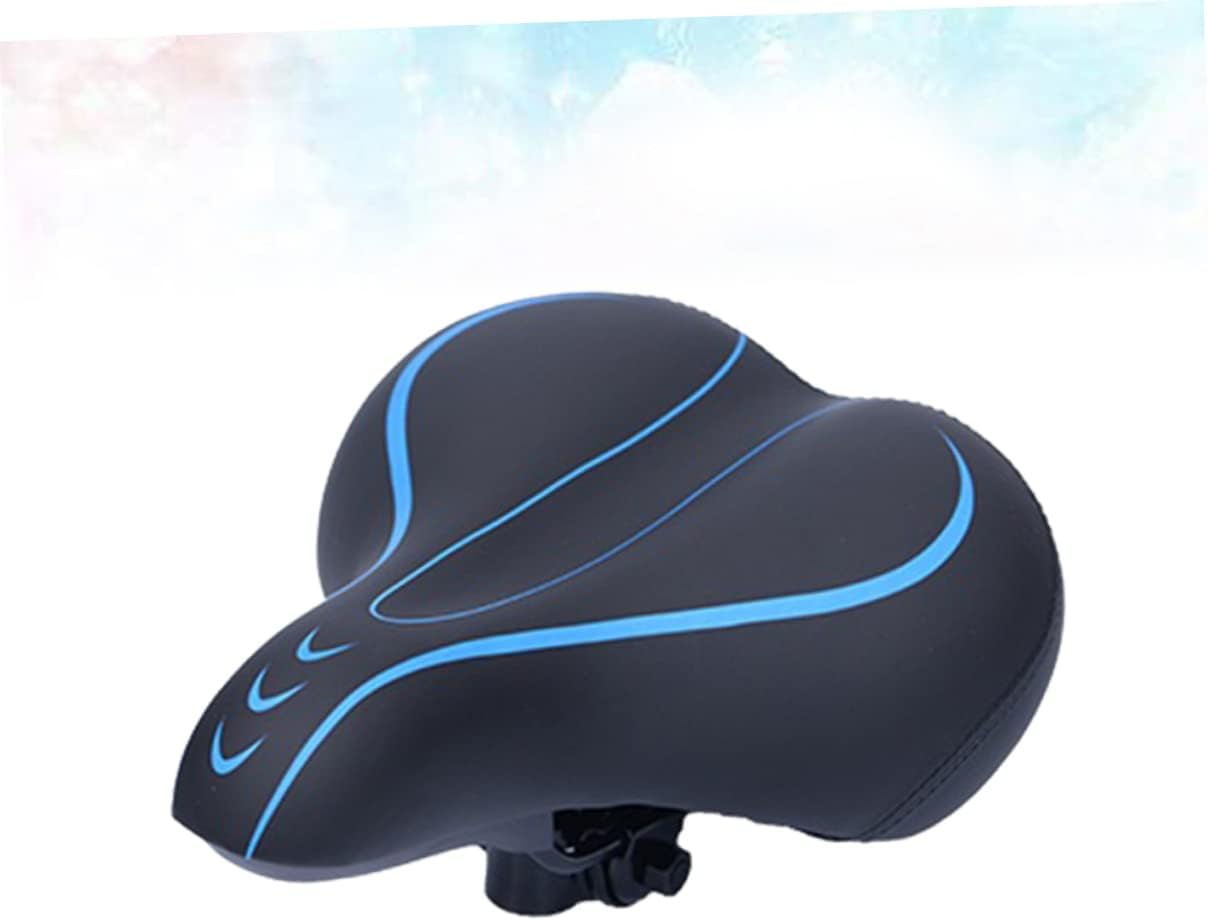 Ergonomic Mountain Bike Saddle Comfortable Wide Seat Cushion for Men Women Shock-Absorbing Design Fits Standard Bike Posts