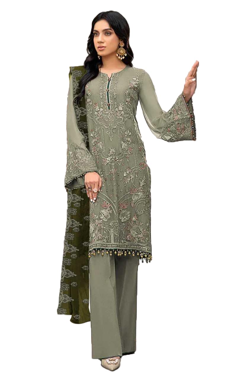 STELLACOUTURE Indian Pakistani Salwar Kameez suit ready to wear embroidered plus size eid festival for women 5124-O