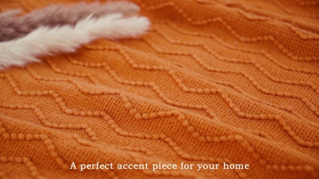 BATTILO HOME Manta Decorativa Naranja Oscuro 50x60 pulgadas miniatura 7