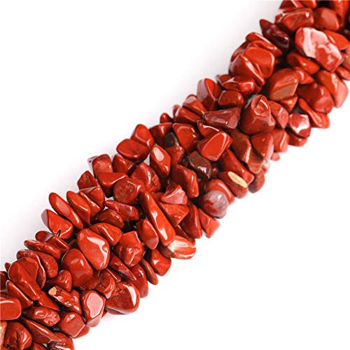 Image of 5-8mm Red Jasper Chips Natural Chip Stone Beads for Jewelry Making | Semi Precious, Loose Gemstone, Healing Crystal, Rocks, 230Pcs Strand, Drilled, DIY Bracelets Necklaces Earrings Crafts Supply