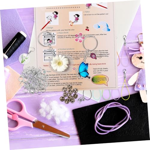 Kit fabrication porte-clés rétractable avec papier magique thermo-rétractable - 6