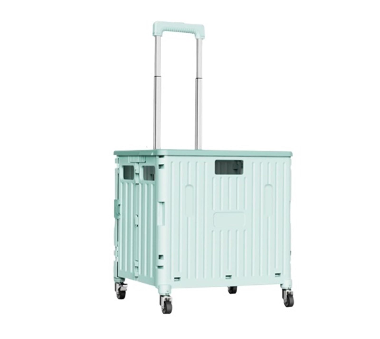 Shopping Trolley Foldable Shopping Cart With Adjustable Handle Suitable For Home Office Camping Utility Cart(Grün,85cm)