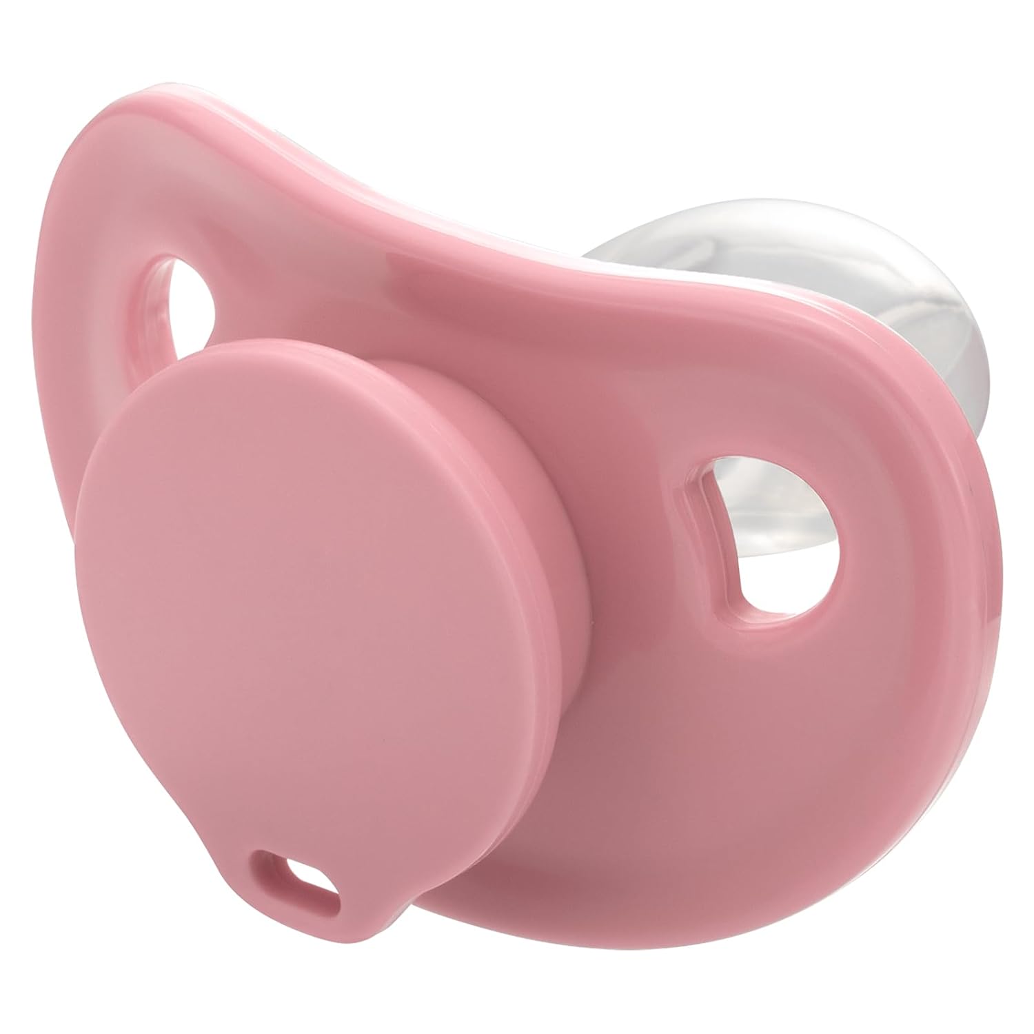 Clear Silicone Adult Pacifier: Wider & Fuller Shell Binky for Anxiety & Stress Release - DIY Re-Assembled Large Teat Paci Gift for Autism Pink - Image 5