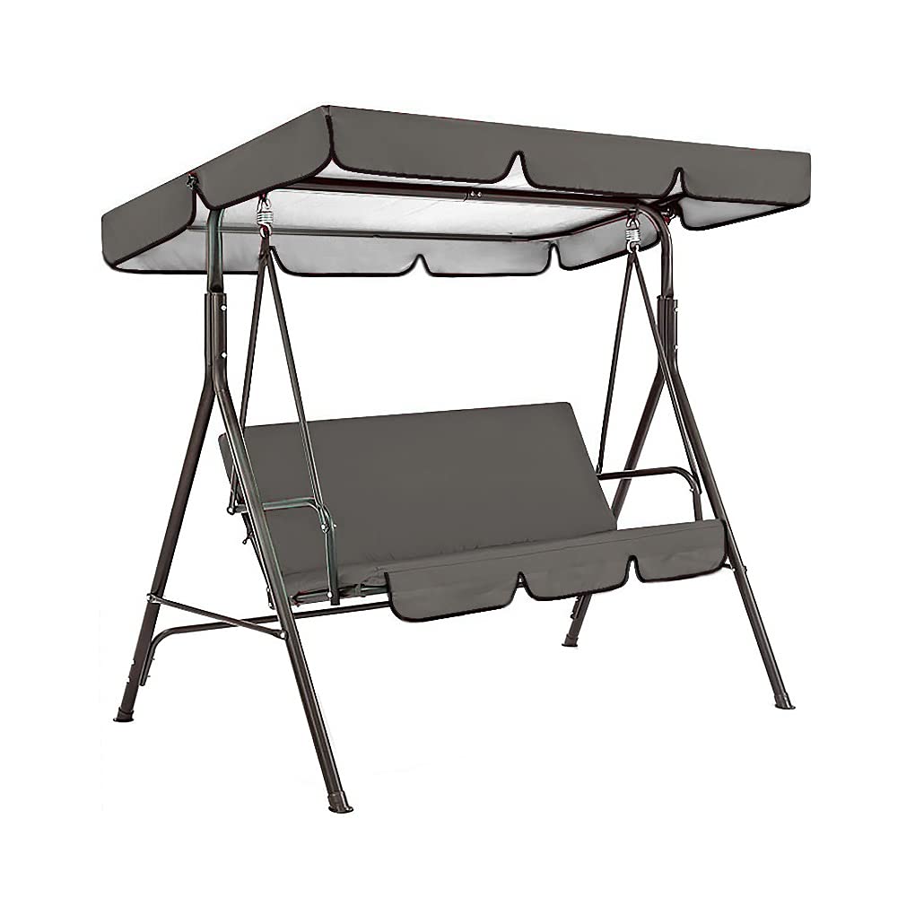 Auvent de balancelle imperméable et anti-UV gris 142 x 120 cm