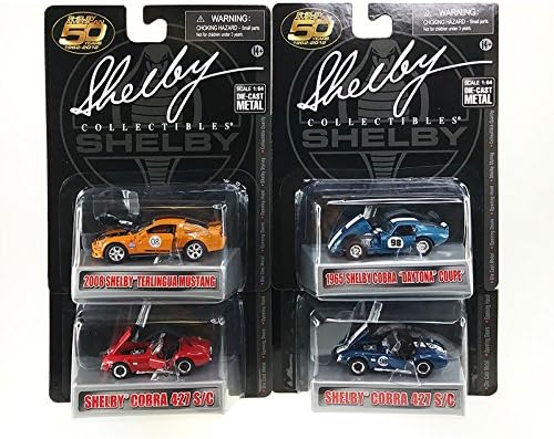 Shelby Carroll 50th Anniversary 4 Pieces Set Diecast Car Set 1/64 Collectibles 16403L