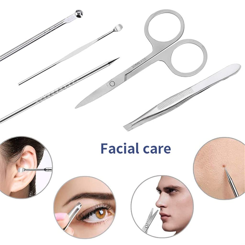 19 Pezzi/Set Kit per Pedicure e Manicure, tagliaunghie Professionali in Acciaio Inossidabile, Set di Strumenti per Tagliare Le Unghie, D-1 Set