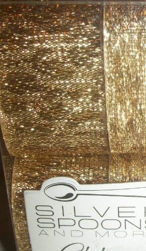 Set of 6 Oval Acrylic Napkin Rings - Gold Glitz Design