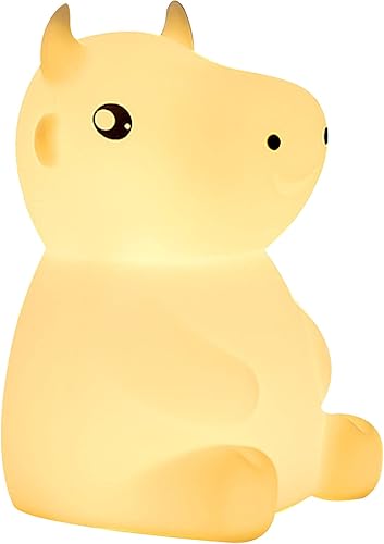 QANYI Luz nocturna de huevo para el cuarto del bebé, suave lámpara de mesa de pollo Kawaii pequeña con recargable y regulable, sensor táctil de