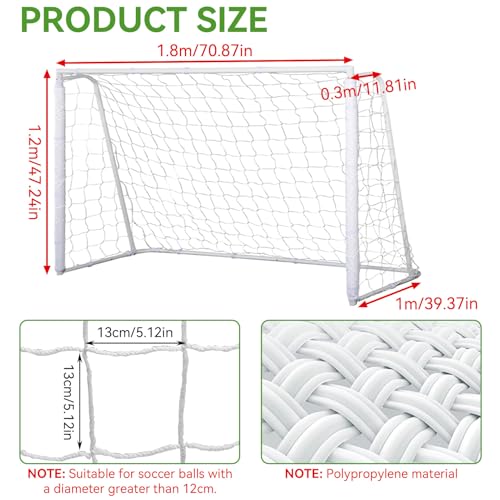 Fußball-Tornetz, Fußball-Ersatz-Tornetze, Sport-Fußball-Torpfostennetz, Fußball-Torpfostennetz in voller Größe für das Training von Sportwettkämpfen (6X4FT)