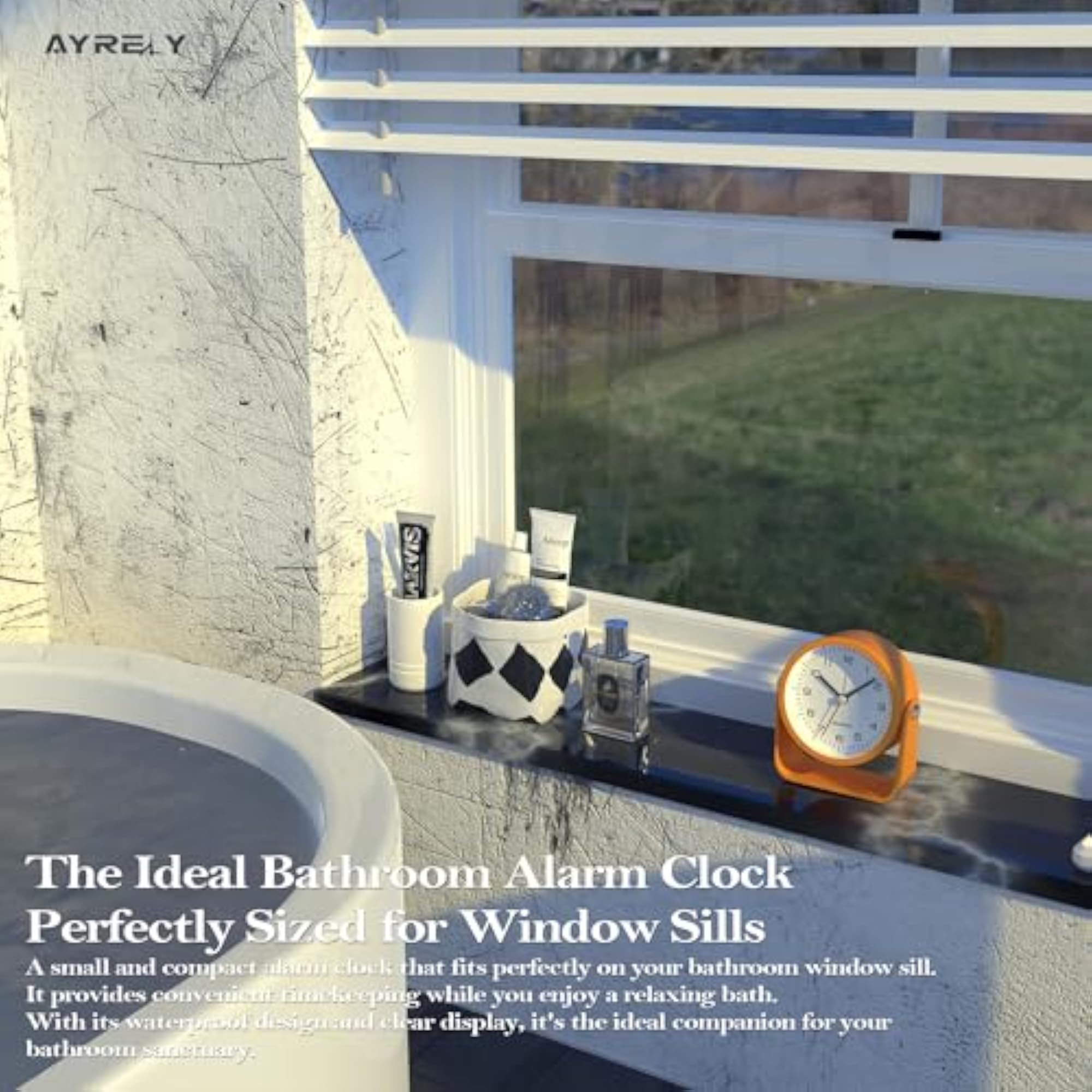 ® 3.5 Inch Analog Alarm Clock, Metal Desk Clock with Light