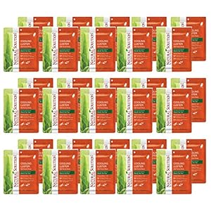 Natural Solution Face Mask for Women, Enriched with Aloe & Tea tree, Cooling Luster and Hydrating, Deep Pore Cleansing, Facial Skin Care- Pack of 30