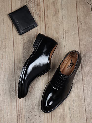 Image of Zixer Synthetic Leather Mens Formal Shoes || Office Formal Shoes Men Stylish|| Formal Shoes for Men Patent Leather Lace Up Party Formal Shoe