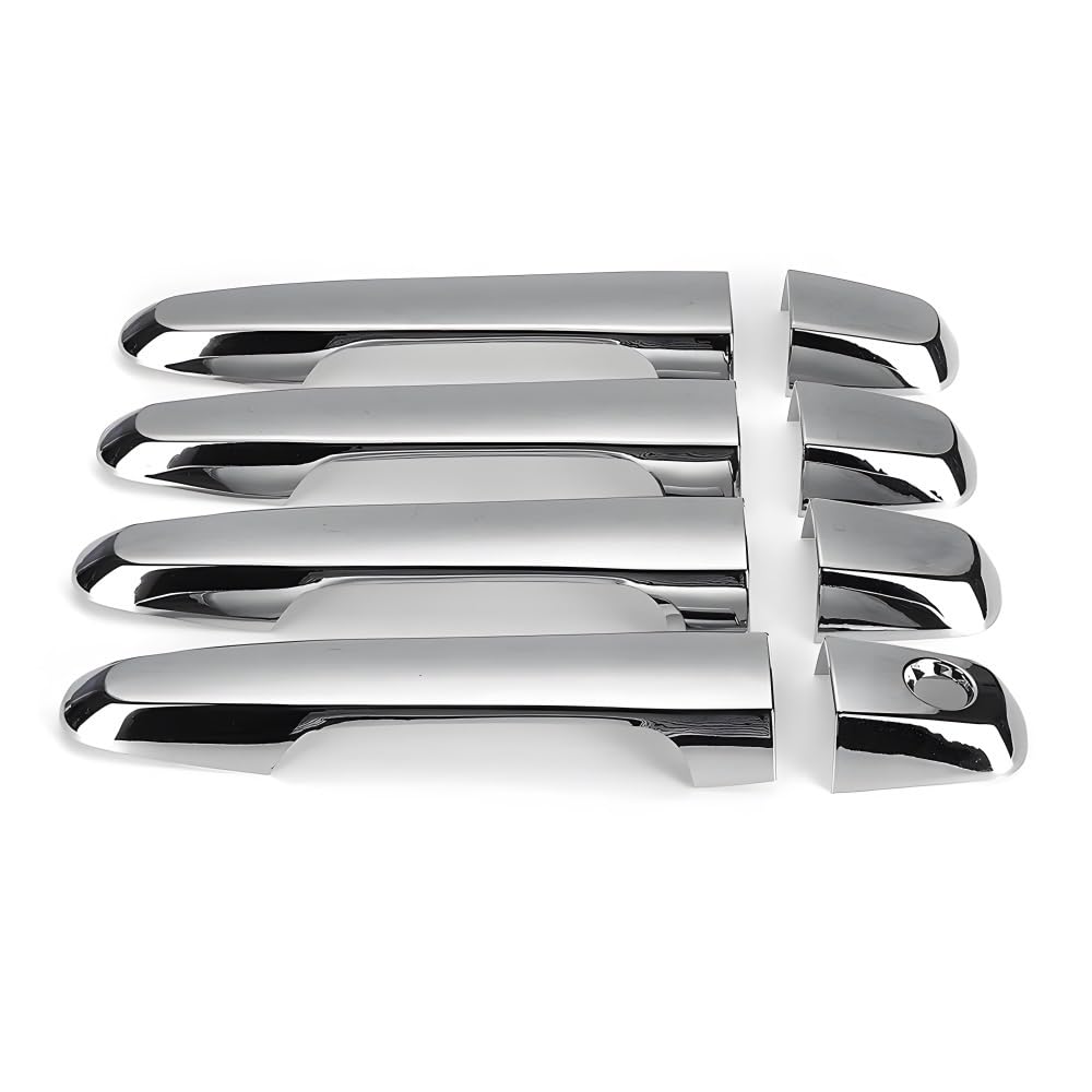 car door handle protector cover, asb chrome exterior door handle cover compatible for mitsubishi triton l200 mn mq 2005-2017(chrome)