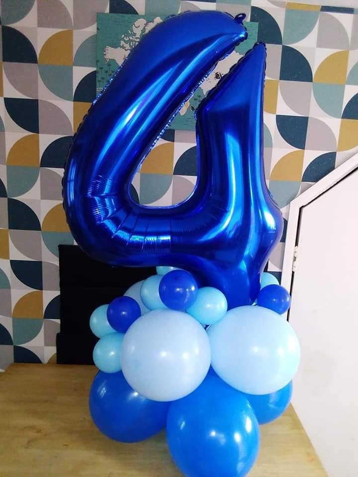 Image of Night Blue 9 Balloon, Number Balloons 40 Inch, 9th Giant Birthday Decorations, 19th 29th Party Decorations Supplies, Number 9 Balloon