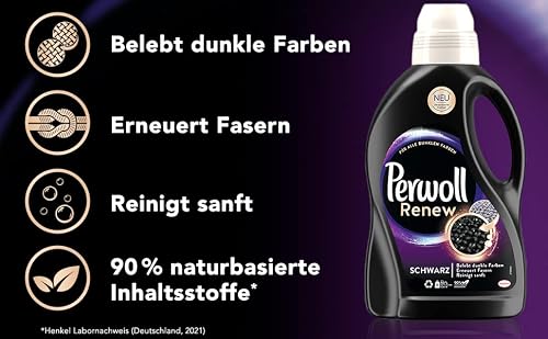 Perwoll Waschmittel Renew Schwarz 48 Waschladungen für dunkle Farben