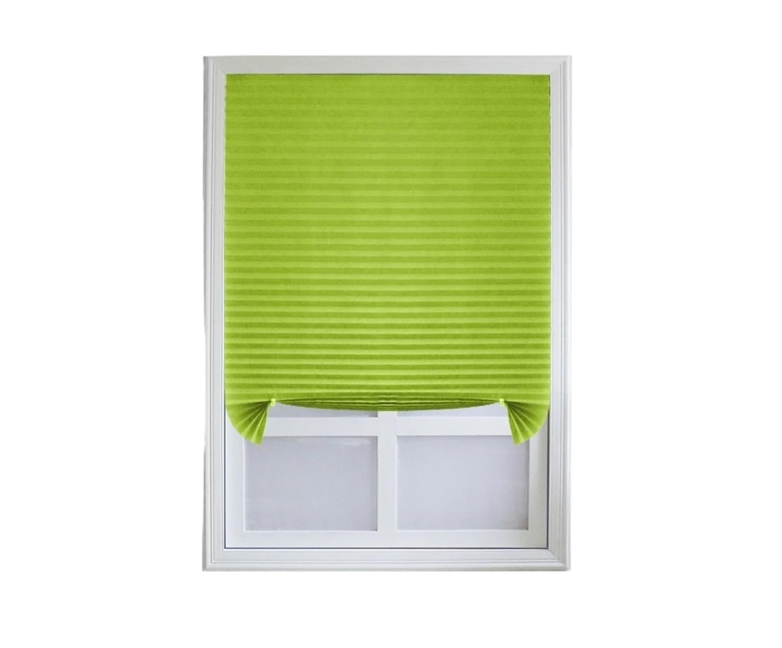 Store enrouleur sans perçage occultant tissu plissé vert 60x180