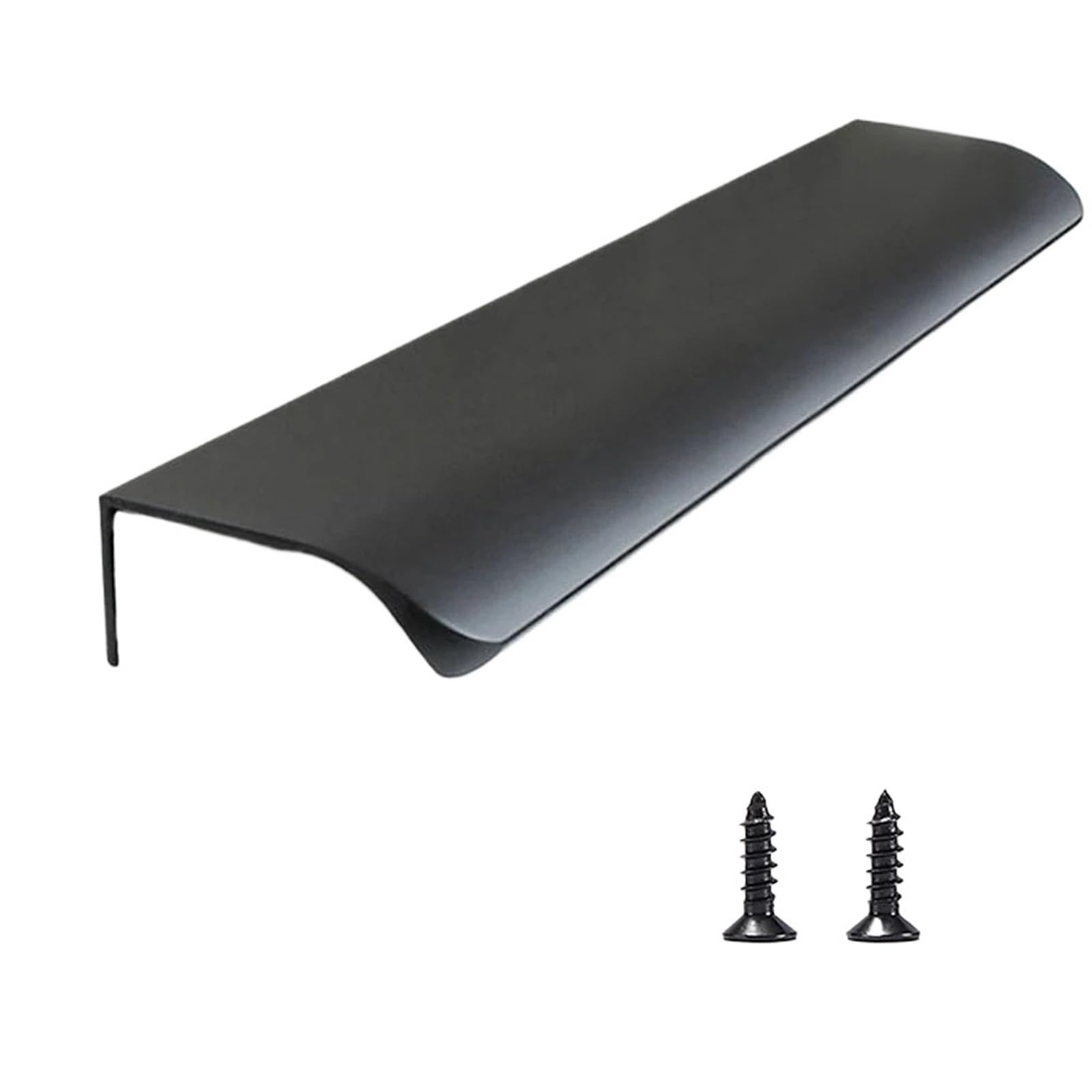 SCMYZLYD Aluminum Finger Edge Pull, Aluminum Kitchen Cabinet Concealed Finger Edge Handle Black 80-500mm(Black 400mm)
