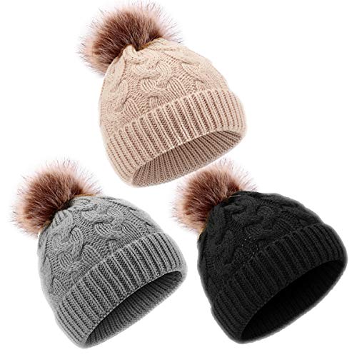 Image of DANMY Baby Beanie Hat, Infant Newborn Toddler Winter Warm Knit Cap for Little Boys Girls, Winter Warm Hat