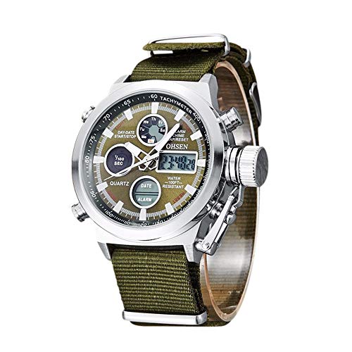 Preisvergleich Produktbild OHSEN Männer Mode Sport Digitaluhren wasserdichte Leuchtende Hände Quarz-Armbanduhr