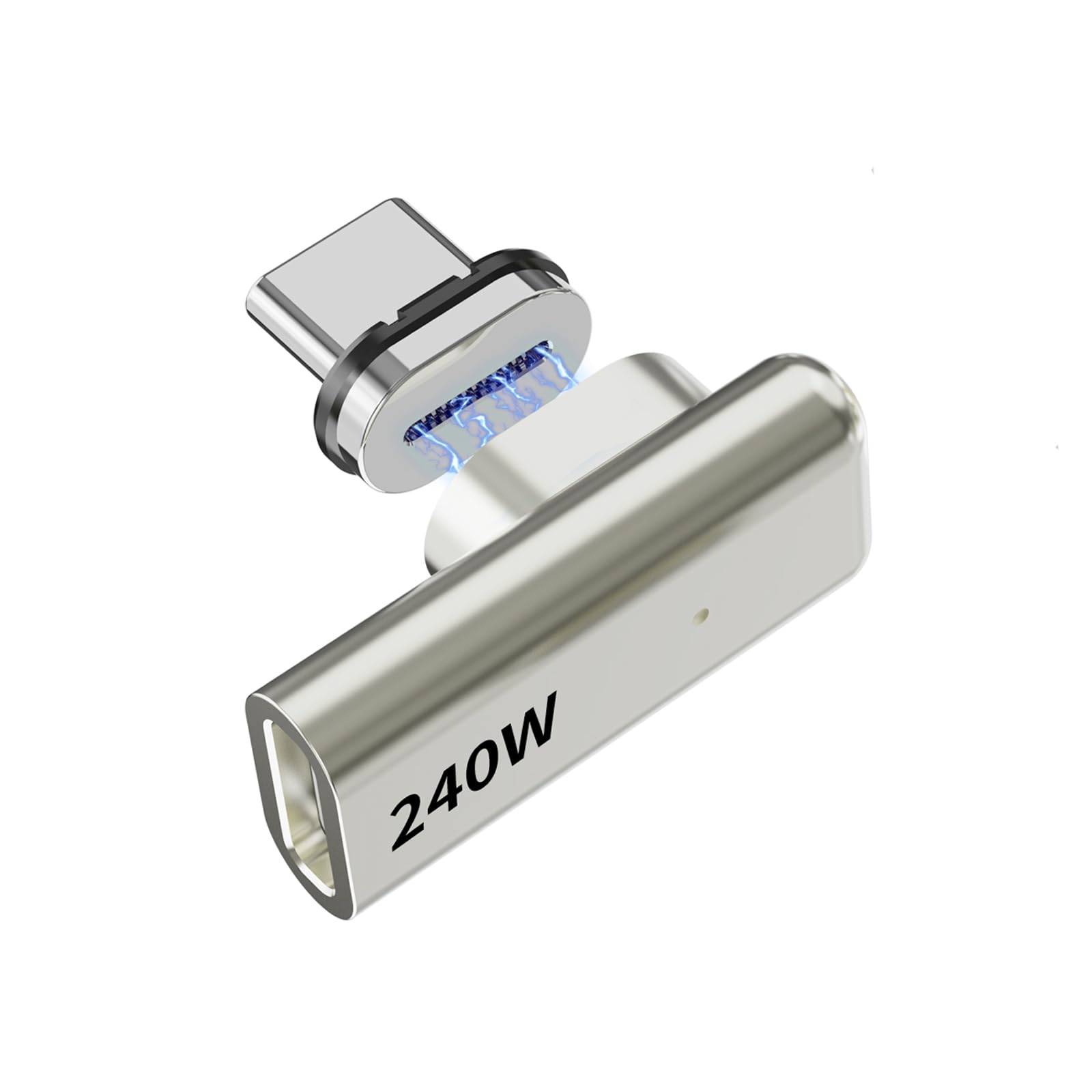 Tciogrxp 240W USB-C Adapter, 90 Degree Magnetic USB C Extender, Detachable Adapter with 4 Connector Tips, USB4 40Gbps 8K 60Hz Compatible with Thunderbolt 3/4 MacBook Pro/Air Laptop PC
