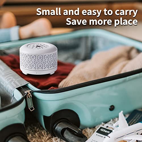 Estinhome Waterless Diffuser Cordless Portable Metal Diffuser For Essential Oils For Desk Usb Travel Oil Aroma Diffuser For Hotel Home Long Run With Colorful Mood Lights #TOP5