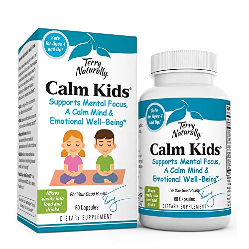 Terry Naturally Calm Kids - 60 Capsules - Childrens Mental Focus Support Supplement