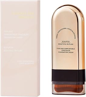 Foundation Stick - Korean Multi-Use Concealer & Contour Stick With Built-In Brush, Full Coverage Hydrating Formula For Mature Skin, Long-Lasting Creamy Finish (#2, 20g)