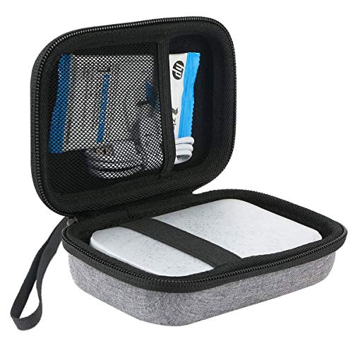 Khanka EVA Duro Caso Recorrido Bolso Funda Estuche Case para HP Sprocket 200 – Impresora fotográfica portátil (Gris Negro)