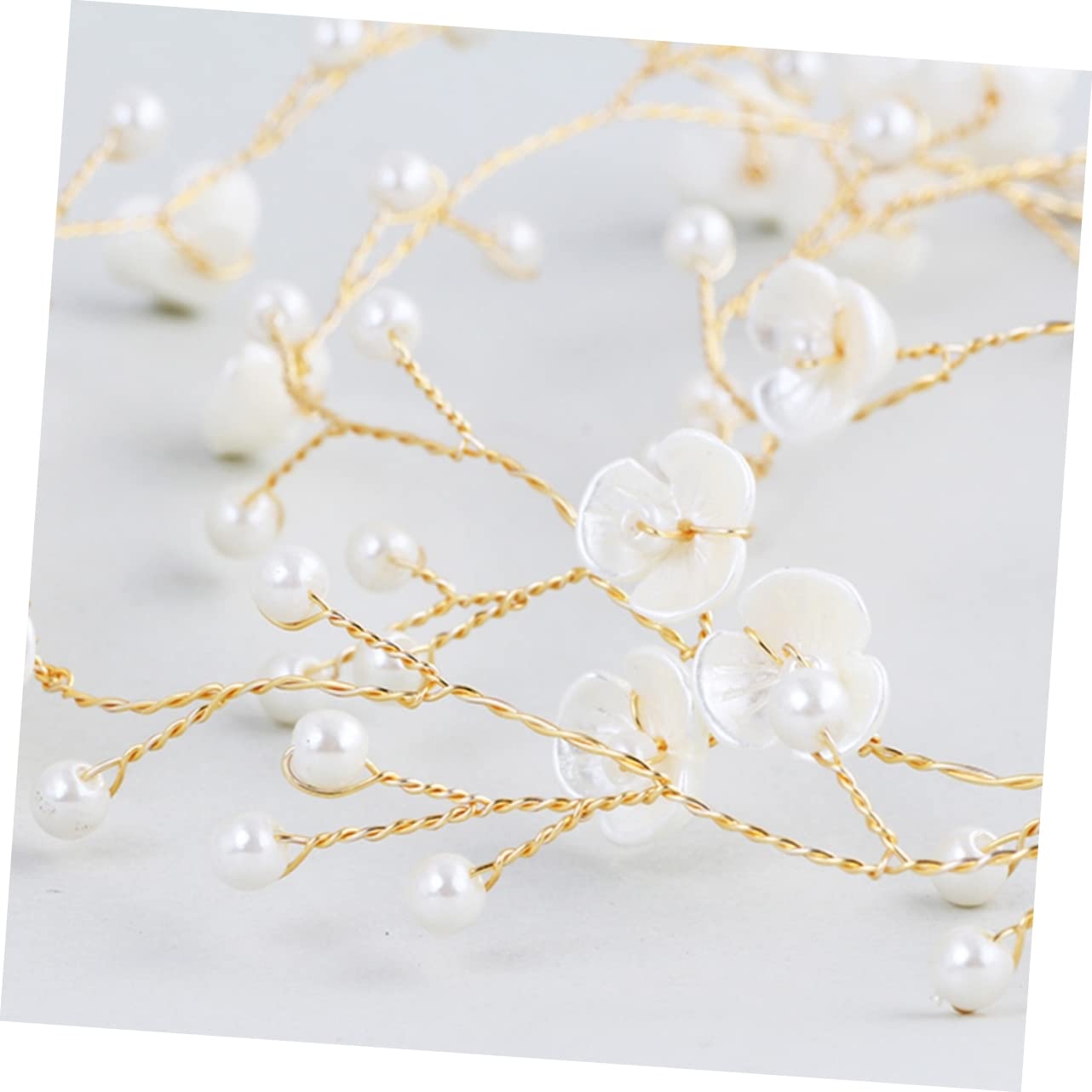FRCOLOR 3stücke Blumenkronen-haarband Für Braut Elegantes Haaraccessoire Für Hochzeiten Und Verlobungen Anpassbar Für Jede Frisur Langer Blumenhaarschmuck