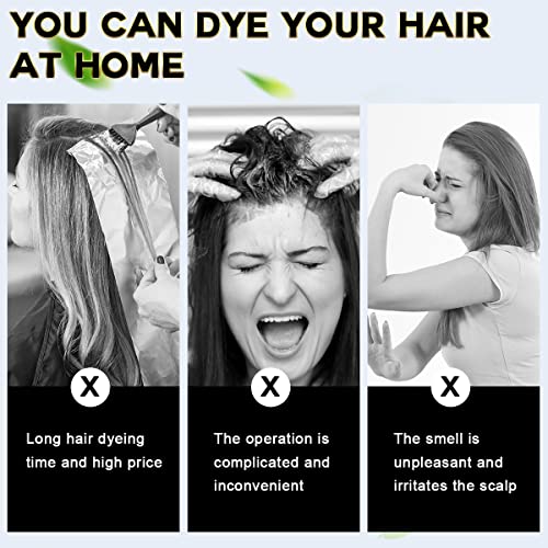 Yourtone Instant Black Hair Dye Shampoo Easy Hair Color Shampoo Hair Dye Shampoo 3 In 1 For Gray Hair Coverage For Women & Men Herbal Ingredients 16.9 Oz #TOP5