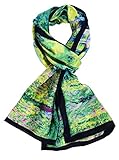 Salutto Women 100% Silk Scarves Monet Painted Scarf (26)