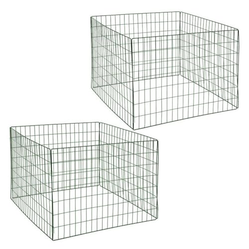 Komposter Metall Drahtgitter 2 er Set Gartenkomposter 90x90x70 cm Gitter Draht
