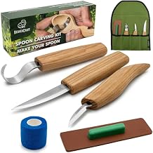 BeaverCraft S13 Wood Carving Tools Set for Spoon Carving 3 Knives Wood Carving Kit for Beginners Hook Knife Wood Carving Right-Handed Spoon Carving Whittling Knives S13 Right-Handed