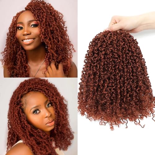 Aksice Pre-looped Yanky Twist Crochet Hair 10 Inch 8 Packs