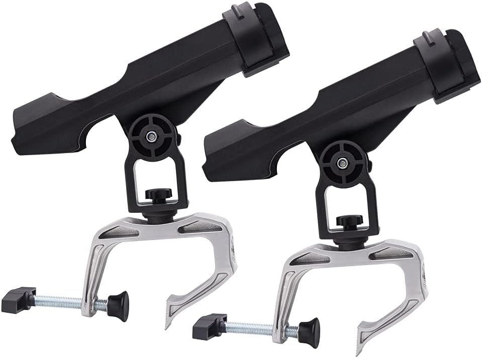 Fishing Boat Rod Holder, 2 Pack/4 Pack Pole Stand Rack, 360° Adjustable Holder Racks Bracket for Kayak Canoe Raft Fishing, Reinforced Nylon