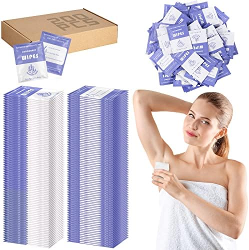 Antiperspirant Deodorant Wipes - 50 Individually Wrapped Body Wipes For Travel & On-the-Go Freshness