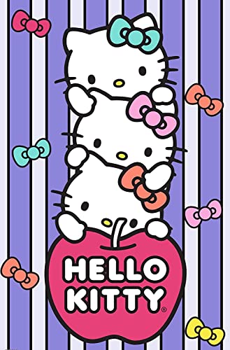 Poster mural coloré Justwon Hello Kitty - Dimensions : 30,5 x 45,7 cm - Version roulée sans cadre