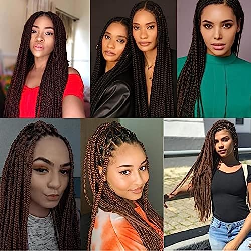 DT CHERYL Rajout Cheveux Tresses 66cm Lot De 6 Extensions De Cheveux TresséS Pré-éTiréS EZ Yaki Texture Braids Meches Cheveux Naturel Extension Pre Stretched Braiding Hair(4#) – vue 6