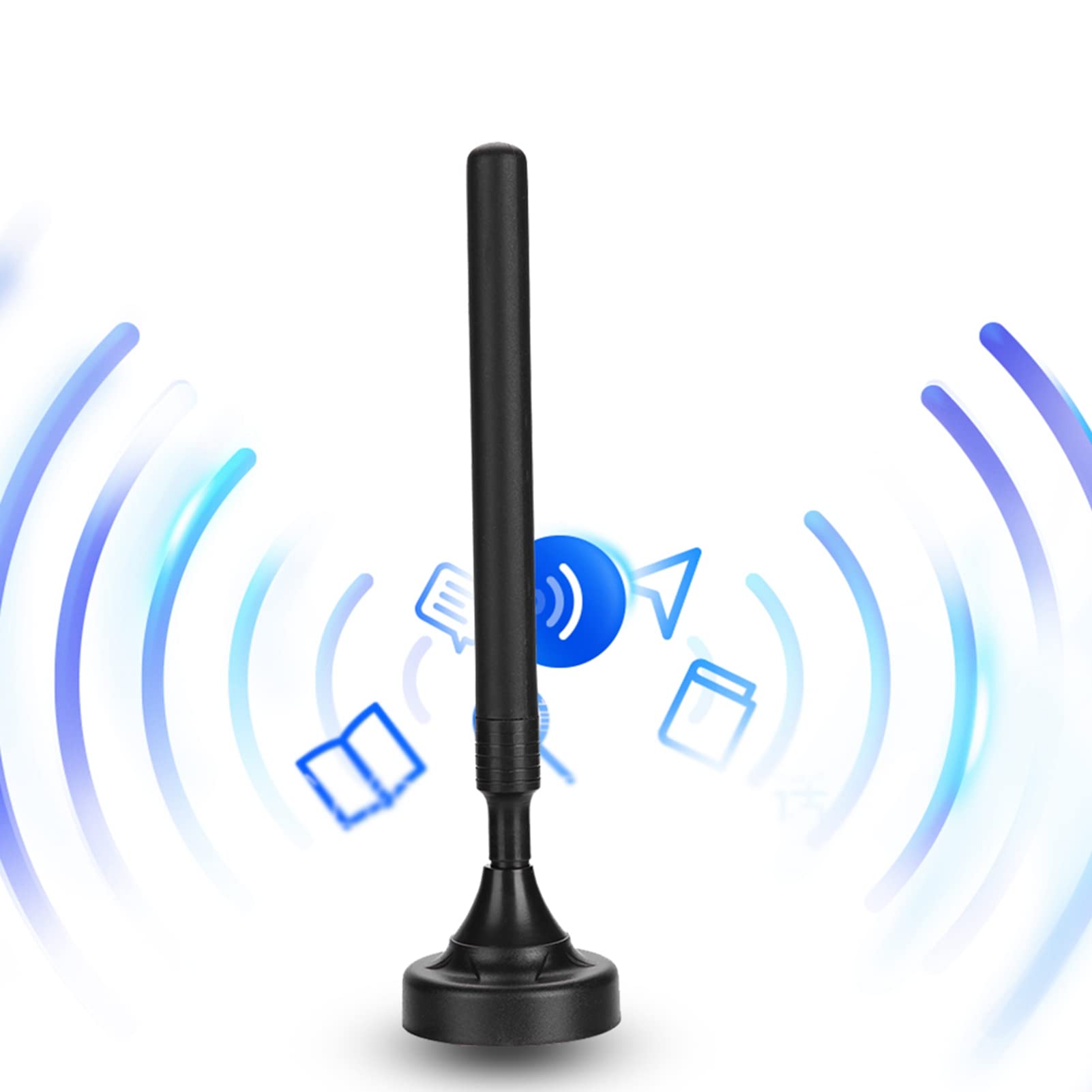 Antena de Radio FM de 25 DB con Señal Más Fuerte, Plug and Play para Pisos Bajos, Señales Estables, Amplificador Aéreo de Radio Portátil para una Excelente Recepción y