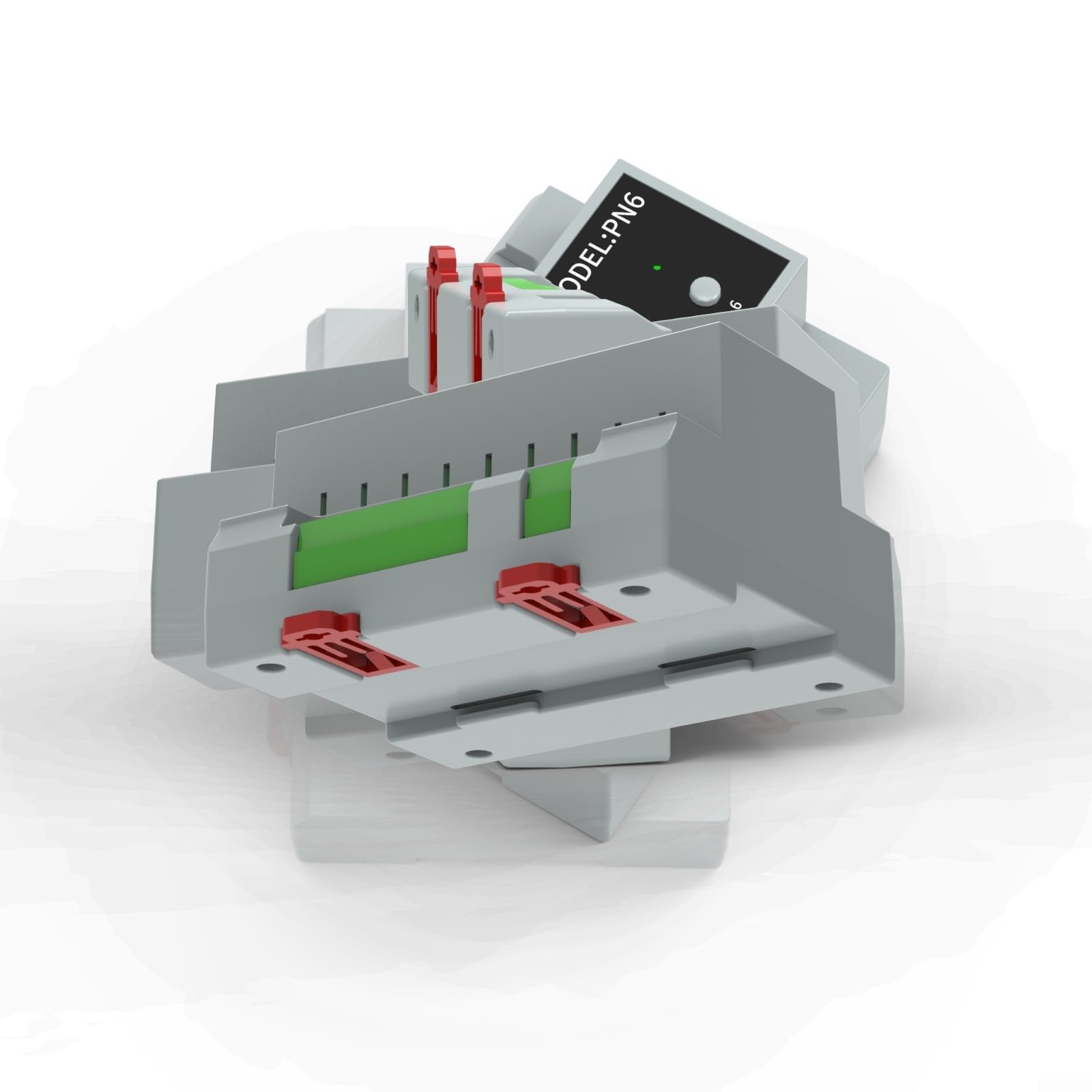 per Tuya WiFi a 6 canali compatibile per modulo relè Zigbee, 16A per canale, pulsanti manuali, per modalità memoria, domotica, grigio (wifi in antenna)