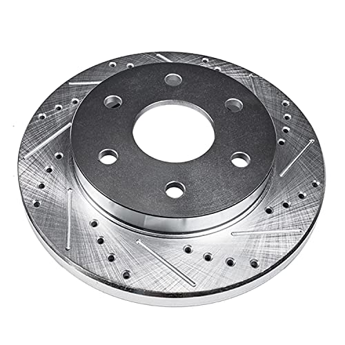Image of Detroit Axle - Rear Brake Rotors for 2006 Chevy Uplander Pontiac Montana Buick Terraza Saturn Relay, Drilled and Slotted Disc Brake Rotors Replacement : 11.81 inch inch Rotors
